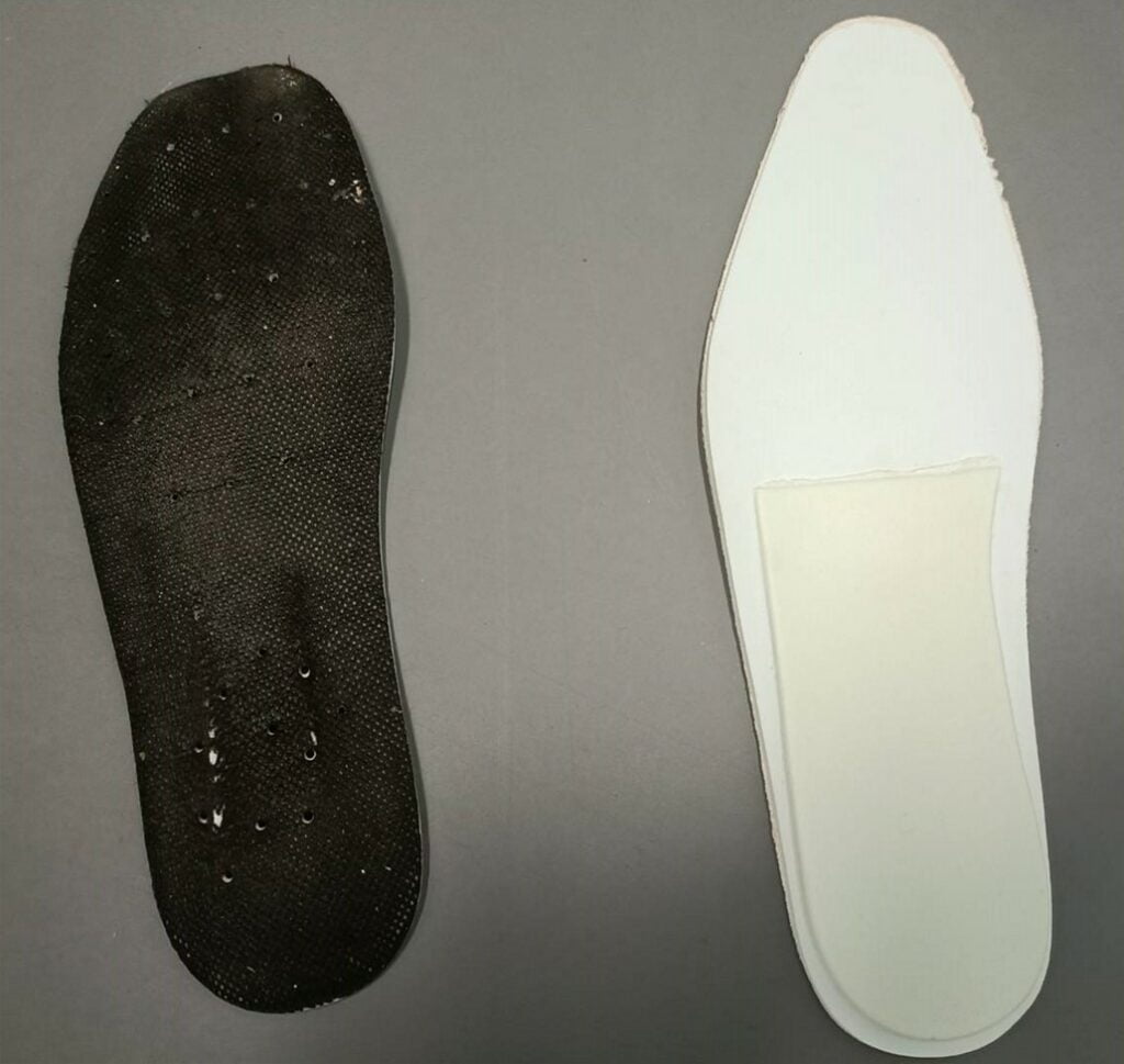 圖／MTSK手工皮鞋豬皮鞋墊加厚款（右）