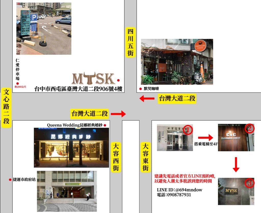 MTSK台中西屯店地圖