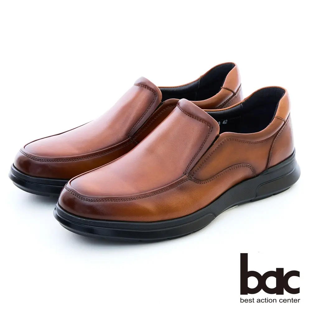 男生樂福鞋推薦 - BAC 輕量紳士套穿樂福鞋（正面）