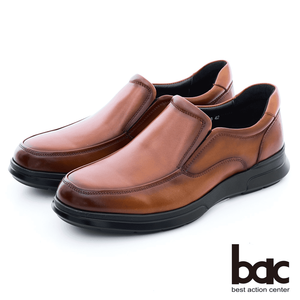 男生樂福鞋推薦 - BAC 輕量紳士套穿樂福鞋（正面）
